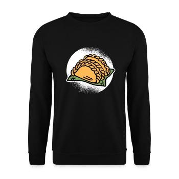 Empanadas Teigtasche Spanien Grafik - Unisex Pullover - Schwarz - Vorne - Alina (178cm) & Michal (187cm)