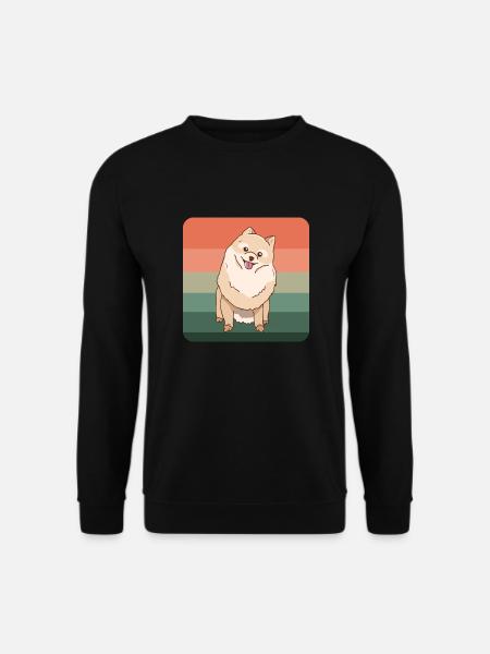 Pomeranian Zwergspitz Pommerscher Grafik - Unisex Pullover - Schwarz