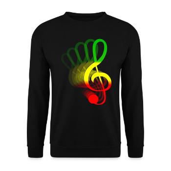 Reggae Musique Afrique Jamaica Rastafari - Sweat-shirt Unisexe - noir - Devant - Alina (178cm) & Michal (187cm)