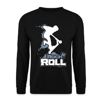 Scooter Stunt Roller Rock n Roll - Sweat-shirt Unisexe - noir - Devant - Alina (178cm) & Michal (187cm)