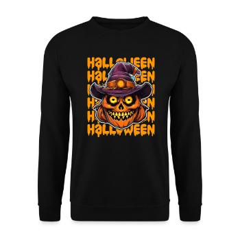 Halloween design creepy for the next party - Unisex Sweatshirt - black - Front - Alina (178cm) & Michal (187cm)