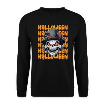 Halloween design creepy for the next party - Unisex Sweatshirt - black - Front - Alina (178cm) & Michal (187cm)