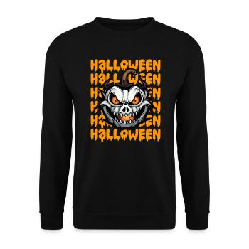 Design d’Halloween effrayant pour la prochaine fête - Sweat-shirt Unisexe - noir - Devant - Alina (178cm) & Michal (187cm)