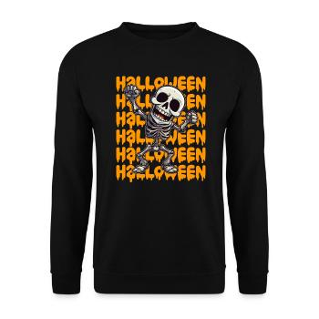 Design d’Halloween effrayant pour la prochaine fête - Sweat-shirt Unisexe - noir - Devant - Alina (178cm) & Michal (187cm)