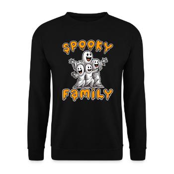 Halloween Spooky Family pour la prochaine fête - Sweat-shirt Unisexe - noir - Devant - Alina (178cm) & Michal (187cm)