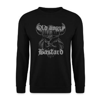 Old angry Bastard - Unisex Pullover - Schwarz - Vorne - Alina (178cm) & Michal (187cm)