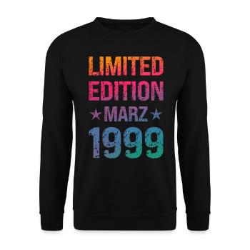 Limited Edition 25th Birthday Party Vintage 1999 - Unisex Sweatshirt - black - Front - Alina (178cm) & Michal (187cm)