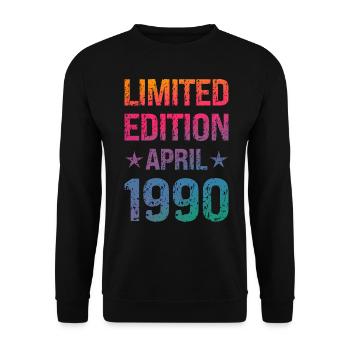 Limited Edition Birthday Party Vintage 1990's - Unisex Sweatshirt - black - Front - Alina (178cm) & Michal (187cm)