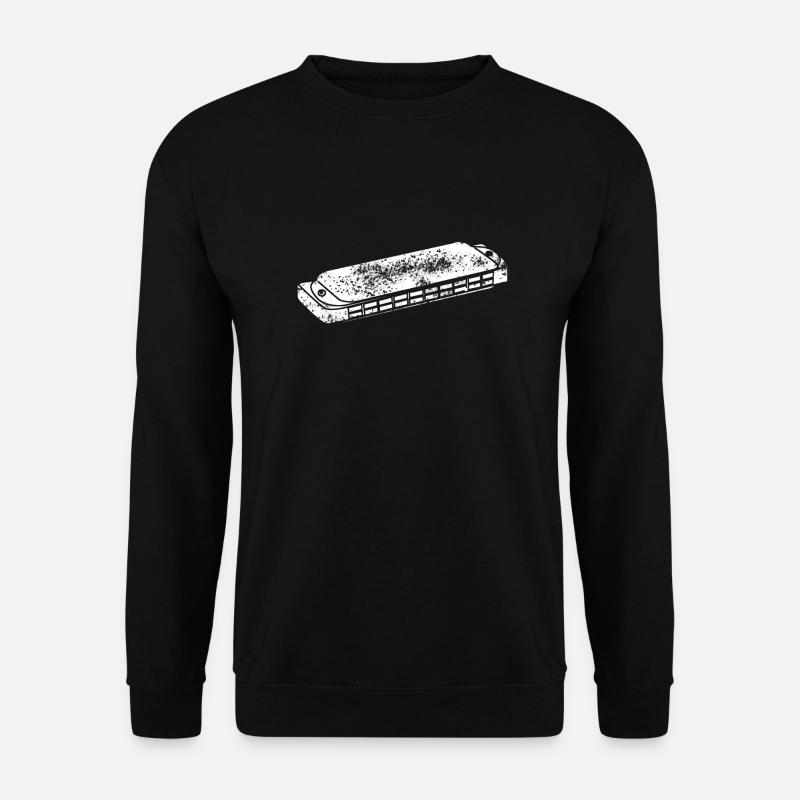 Mundharmonika Harmonica Used Look - Unisex Pullover - Schwarz