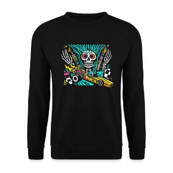 Drag Car Racing für wahre Motorsportfans - Unisex Pullover - Schwarz - Vorne - Alina (178cm) & Michal (187cm)