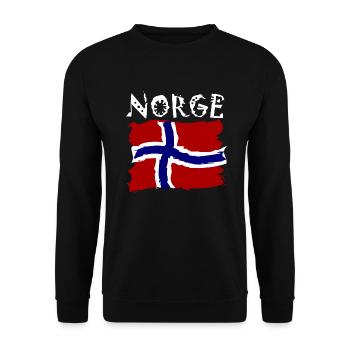Norge - Norway - Norwegen - Unisex Pullover - Schwarz - Vorne - Alina (178cm) & Michal (187cm)