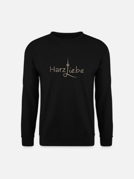 Harzliebe Holzschriftzug - Unisex Pullover - Schwarz