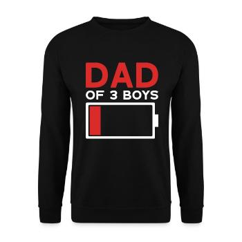 PAPA DE 3 GARÇONS - Sweat-shirt Unisexe - noir - Devant - Alina (178cm) & Michal (187cm)