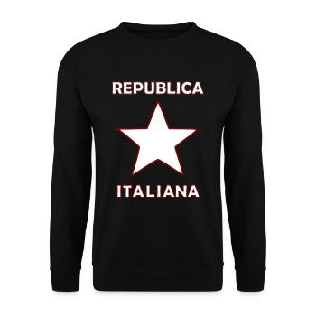 The star from Italy - Unisex Sweatshirt - black - Front - Alina (178cm) & Michal (187cm)