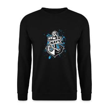 Anciens combattants! Anciens combattants! US Navy! Etats-Unis! - Sweat-shirt Unisexe - noir - Devant - Alina (178cm) & Michal (187cm)