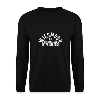 Wiesmoor The flower town of East Frisia - Unisex Sweatshirt - black - Front - Alina (178cm) & Michal (187cm)