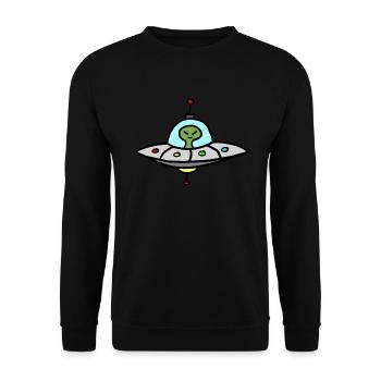 UFO - Unisex Sweatshirt - black - Front - Alina (178cm) & Michal (187cm)