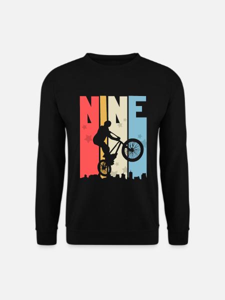 9 Geburtstag 9 Jahre Bmx Kinder Kindergeburtstag - Unisex Pullover - Schwarz