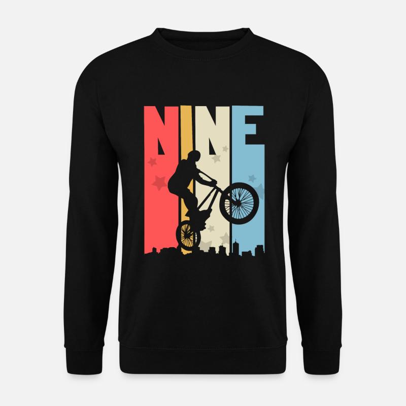 9 Geburtstag 9 Jahre Bmx Kinder Kindergeburtstag - Unisex Pullover - Schwarz