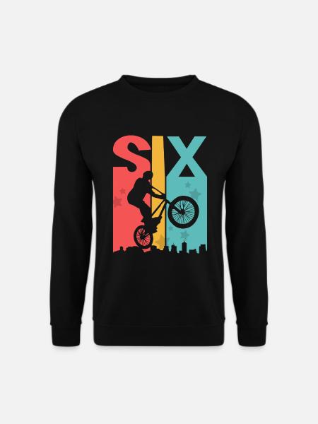 6 Geburtstag 6 Jahre Bmx Kinder Kindergeburtstag - Unisex Pullover - Schwarz