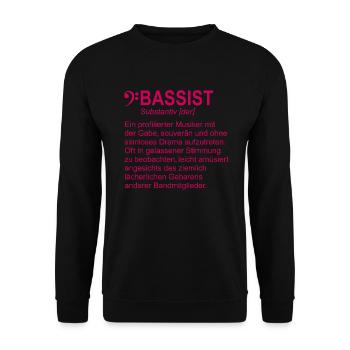Bassist Definition Deutsch - Unisex Pullover - Schwarz - Vorne - Alina (178cm) & Michal (187cm)