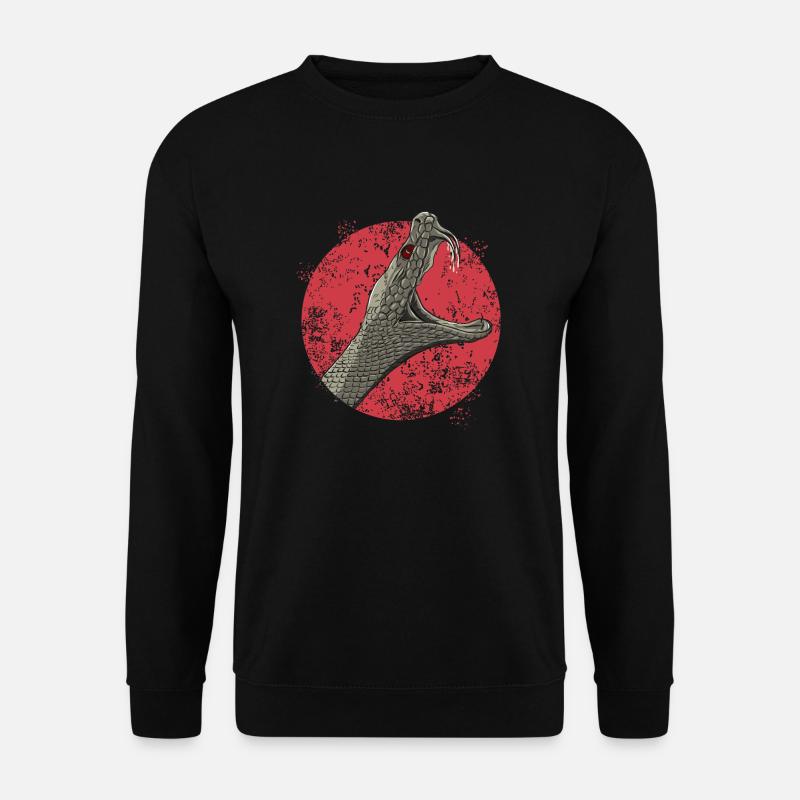 Klapperschlange in graubraun - Unisex Pullover - Schwarz
