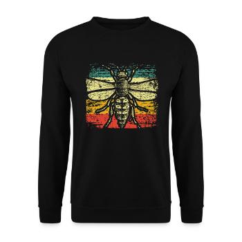 Bee animal - Unisex Sweatshirt - black - Front - Alina (178cm) & Michal (187cm)