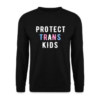 Protéger les enfants trans - Sweat-shirt Unisexe - noir - Devant - Alina (178cm) & Michal (187cm)