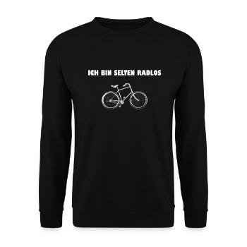 Fahrrad Radfahrer Bicycle - Unisex Pullover - Schwarz - Vorne - Alina (178cm) & Michal (187cm)