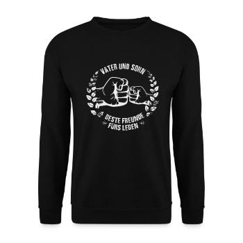 Vater und Sohn - Unisex Pullover - Schwarz - Vorne - Alina (178cm) & Michal (187cm)