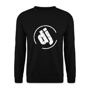 For DJs only - Discjockeys & Djanes - Unisex Sweatshirt - black - Front - Alina (178cm) & Michal (187cm)