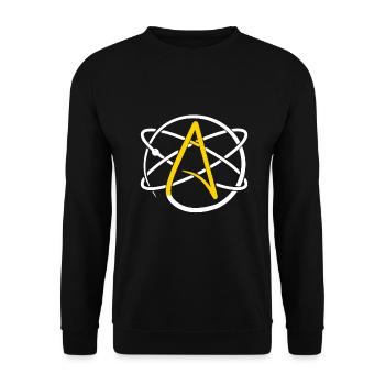 Atheist design for Men & Women - Unisex Sweatshirt - black - Front - Alina (178cm) & Michal (187cm)