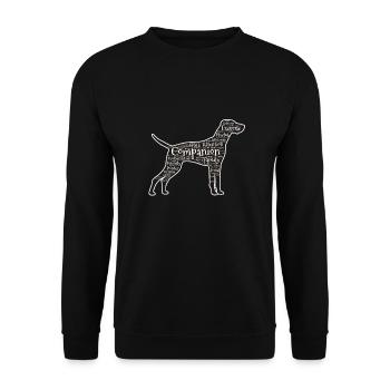 Vizsla Dog design for Women & Men - Unisex Sweatshirt - black - Front - Alina (178cm) & Michal (187cm)