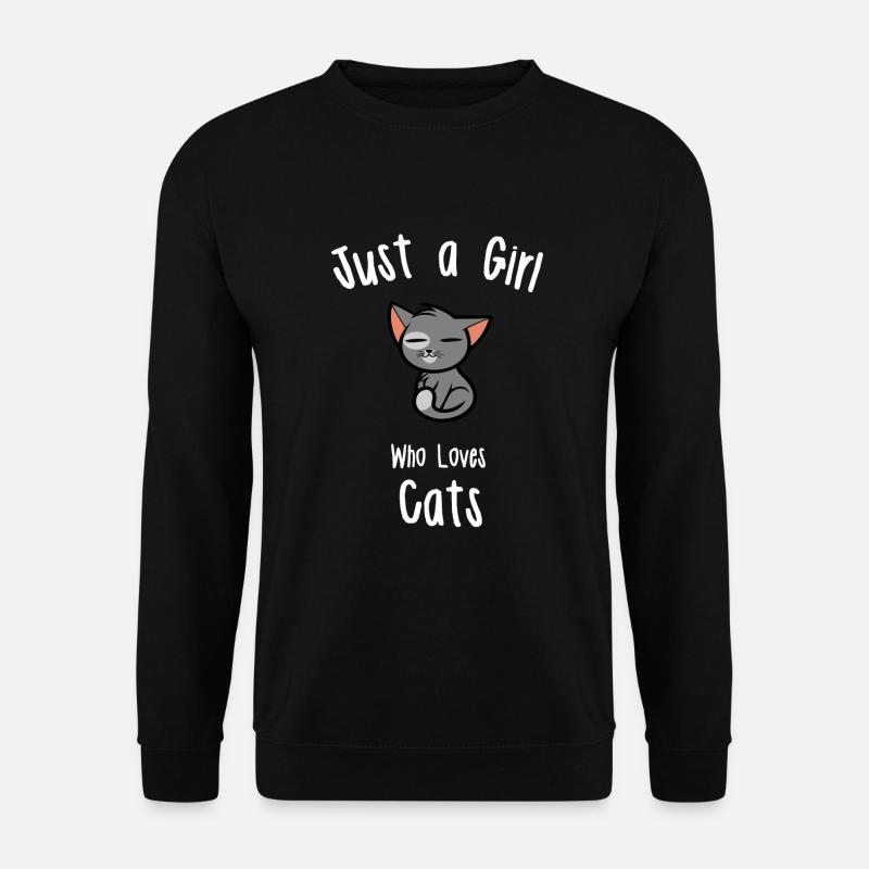 Chat design pour filles - Sweat-shirt Unisexe - noir
