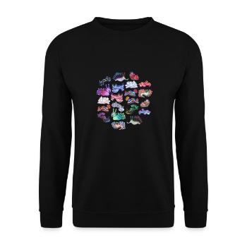 Conception de la plongée sous-marine en nudibranche - Sweat-shirt Unisexe - noir - Devant - Alina (178cm) & Michal (187cm)