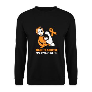 Womens MS design pour femmes | Sensibilisation à la SP - Sweat-shirt Unisexe - noir - Devant - Alina (178cm) & Michal (187cm)