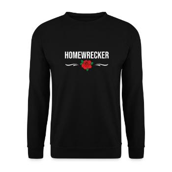 Homewrecker Divorce design Gift - Unisex Sweatshirt - black - Front - Alina (178cm) & Michal (187cm)