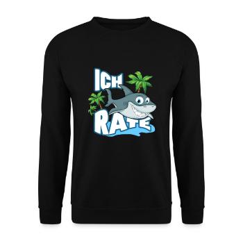 Ich Hai Rate - ich heirate Junggesellenabschied - Unisex Pullover - Schwarz - Vorne - Alina (178cm) & Michal (187cm)