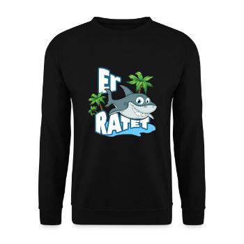 Er Hai Ratet - Er heiratet Junggesellenabschied - Unisex Pullover - Schwarz - Vorne - Alina (178cm) & Michal (187cm)