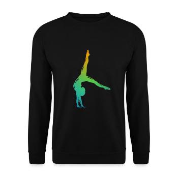 Gymnast in color - Gymnastics - Turner - Unisex Sweatshirt - black - Front - Alina (178cm) & Michal (187cm)