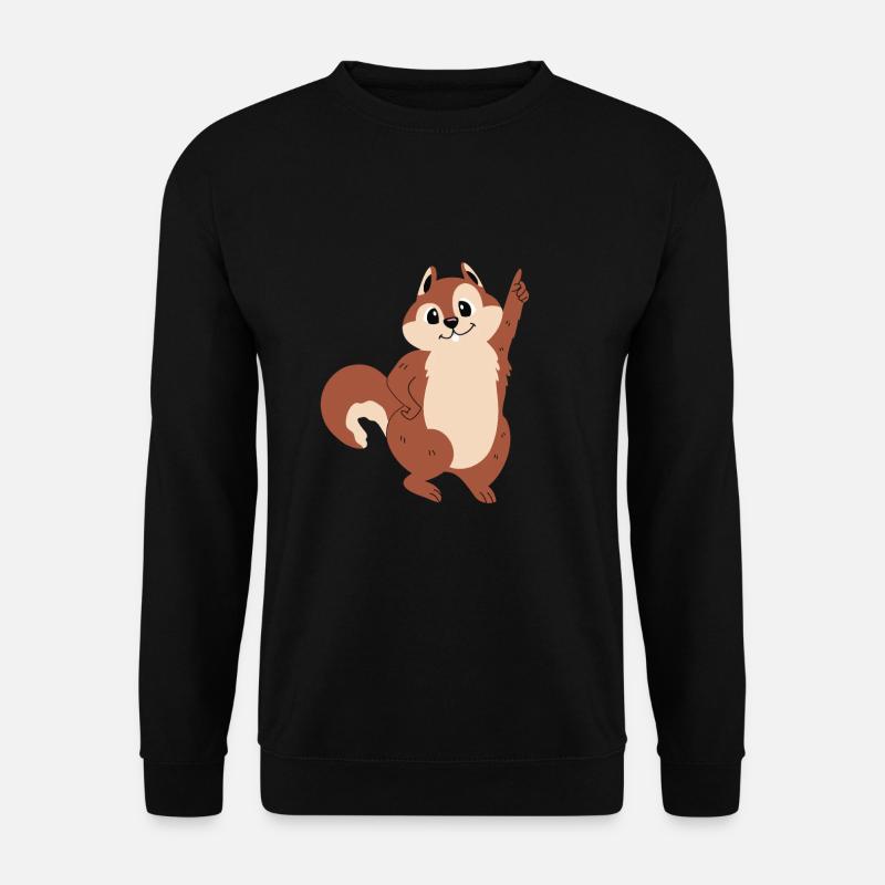 Funny squirrel logs - Unisex Sweatshirt - black
