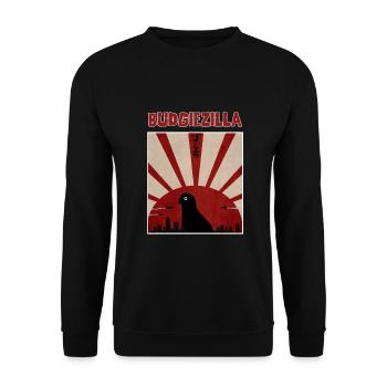 Parakeet Budgerigar Budgie design - Unisex Sweatshirt - black - Front - Alina (178cm) & Michal (187cm)
