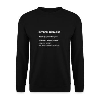 Physical Therapist Gift design - Unisex Sweatshirt - black - Front - Alina (178cm) & Michal (187cm)