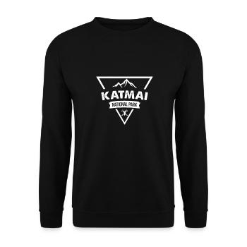 Katmai National Park Design - Unisex Pullover - Schwarz - Vorne - Alina (178cm) & Michal (187cm)