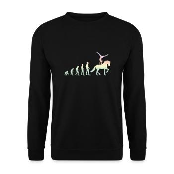 Reitschule Voltigieren Volti Evolution - Unisex Pullover - Schwarz - Vorne - Alina (178cm) & Michal (187cm)