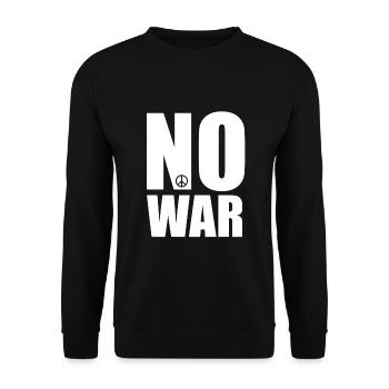 No War Peace No War - Unisex Sweatshirt - black - Front - Alina (178cm) & Michal (187cm)