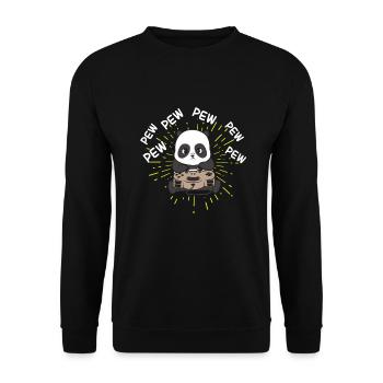 Gaming Panda Design | Gaming Panda Design - Unisex Pullover - Schwarz - Vorne - Alina (178cm) & Michal (187cm)