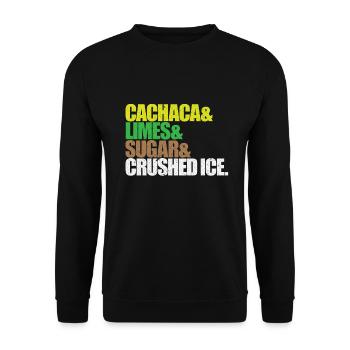COCKTAIL RECIPE CAIPIRINHA - Unisex Sweatshirt - black - Front - Alina (178cm) & Michal (187cm)