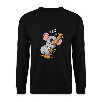 Koala endormi koala ours australie - Sweat-shirt Unisexe - noir - Devant - Alina (178cm) & Michal (187cm)