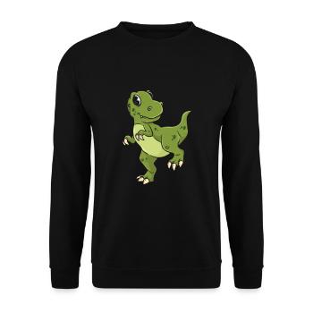 DinosaureS Dino T-Rex - Sweat-shirt Unisexe - noir - Devant - Alina (178cm) & Michal (187cm)